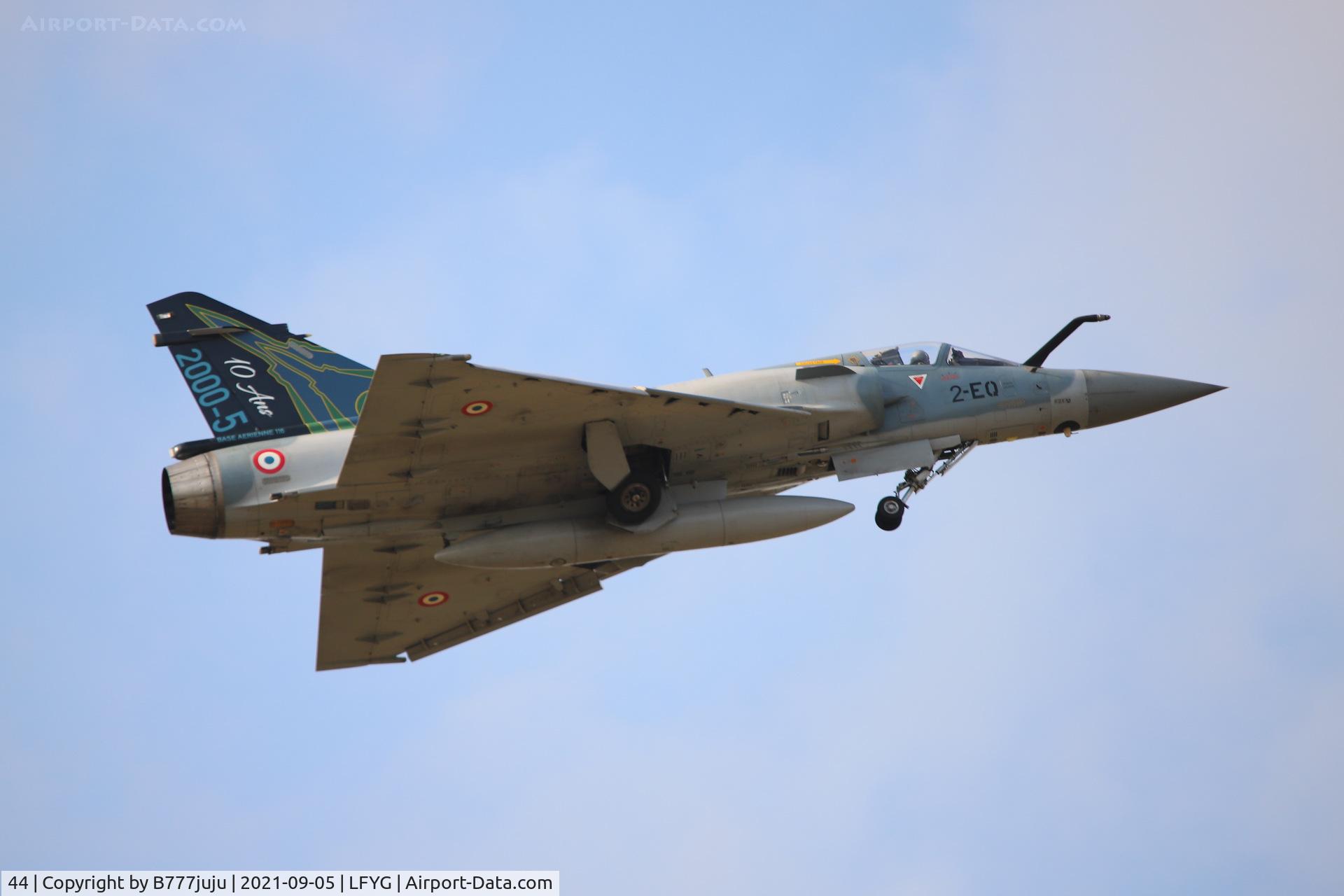 44, Dassault Mirage 2000-5F C/N 208, Cambrai airshow 2021
special deco for 10 years 2000-5
new code 2-EQ