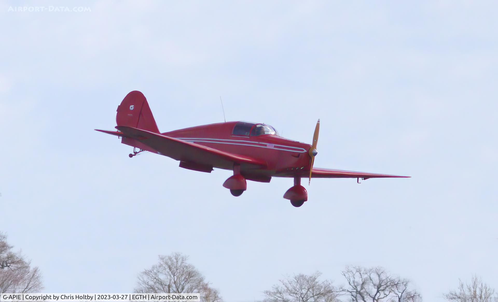 G-APIE, 1958 Tipsy Belfair C/N 535, Landing at Old Warden Airfield, Beds.