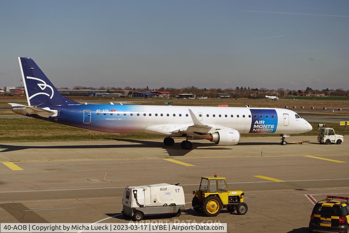 40-AOB, 2009 Embraer ERJ-195LR (ERJ190-200LR) C/N 19000283, At Nikola Tesla International