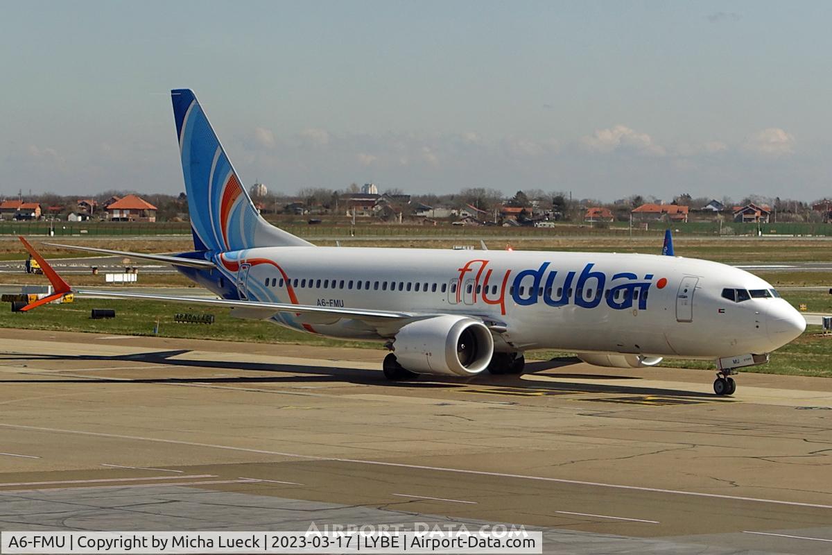 A6-FMU, 2022 Boeing 737 MAX 8 C/N 60996, At Nikola Tesla International