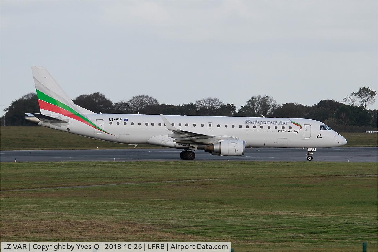 LZ-VAR, 2012 Embraer 190AR (ERJ-190-100IGW) C/N 19000496, Embraer 190AR, Taxiing, Brest-Guipavas Airport (LFRB-BES)