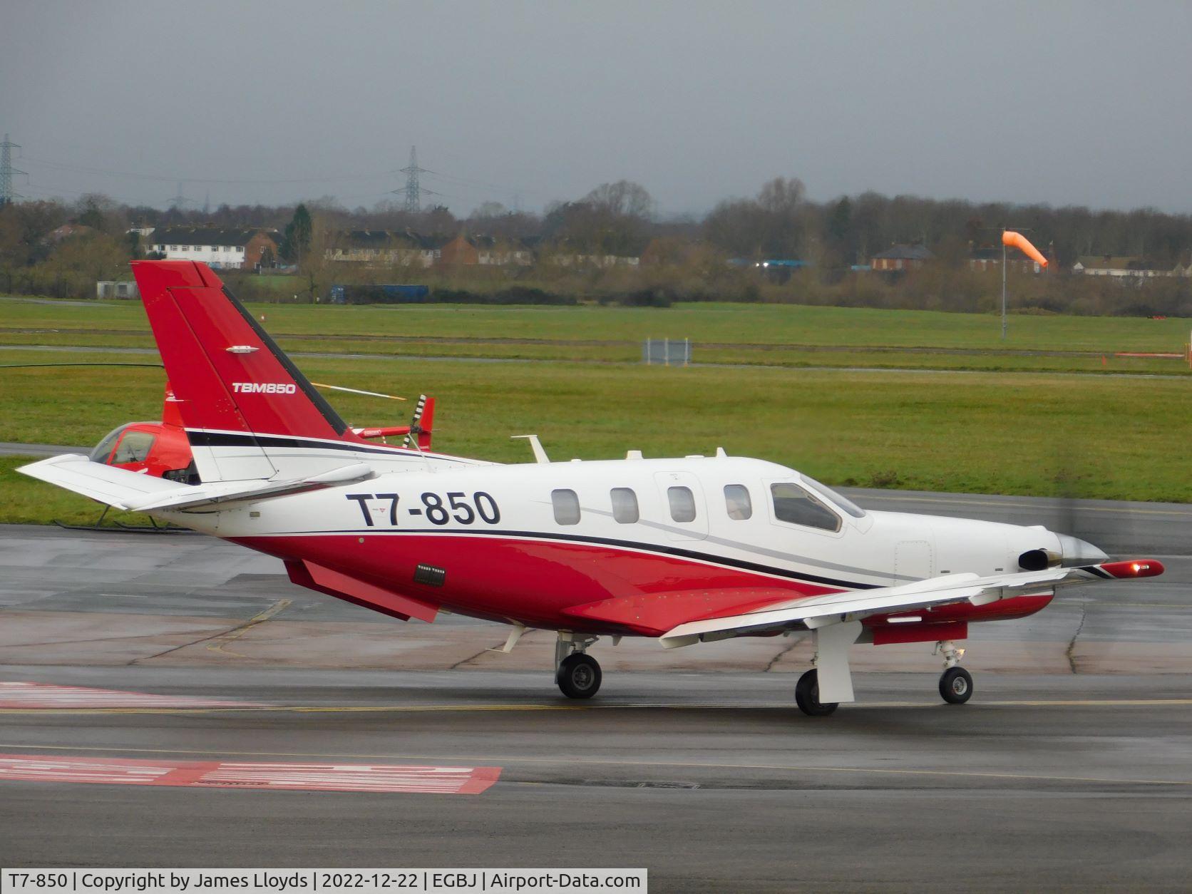 T7-850, 2012 Socata TBM 850 C/N 615, Ex G-RIVA At Gloucestershire Airport.