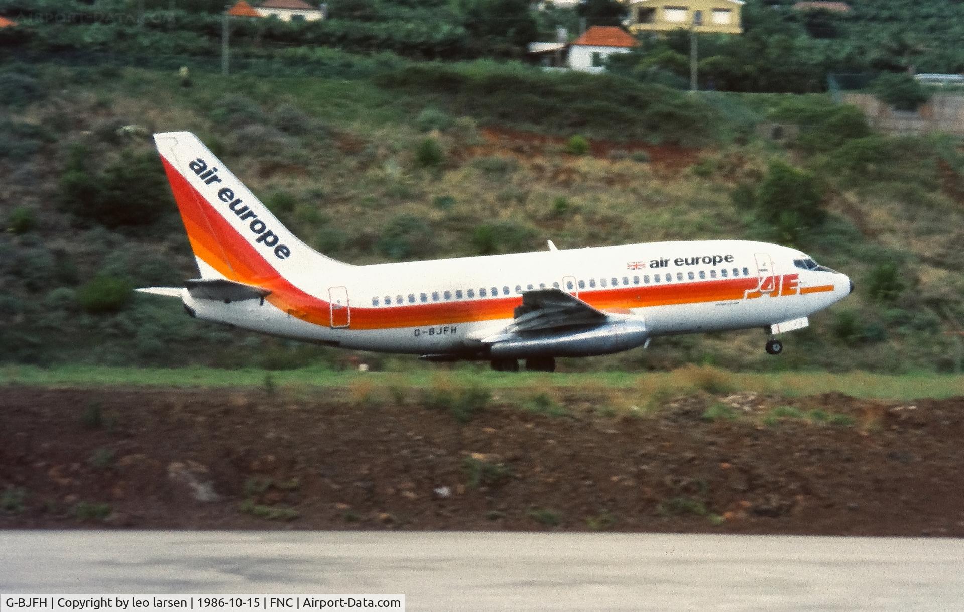 G-BJFH, 1980 Boeing 737-2S3 C/N 22278, Funchal 15.10.1986