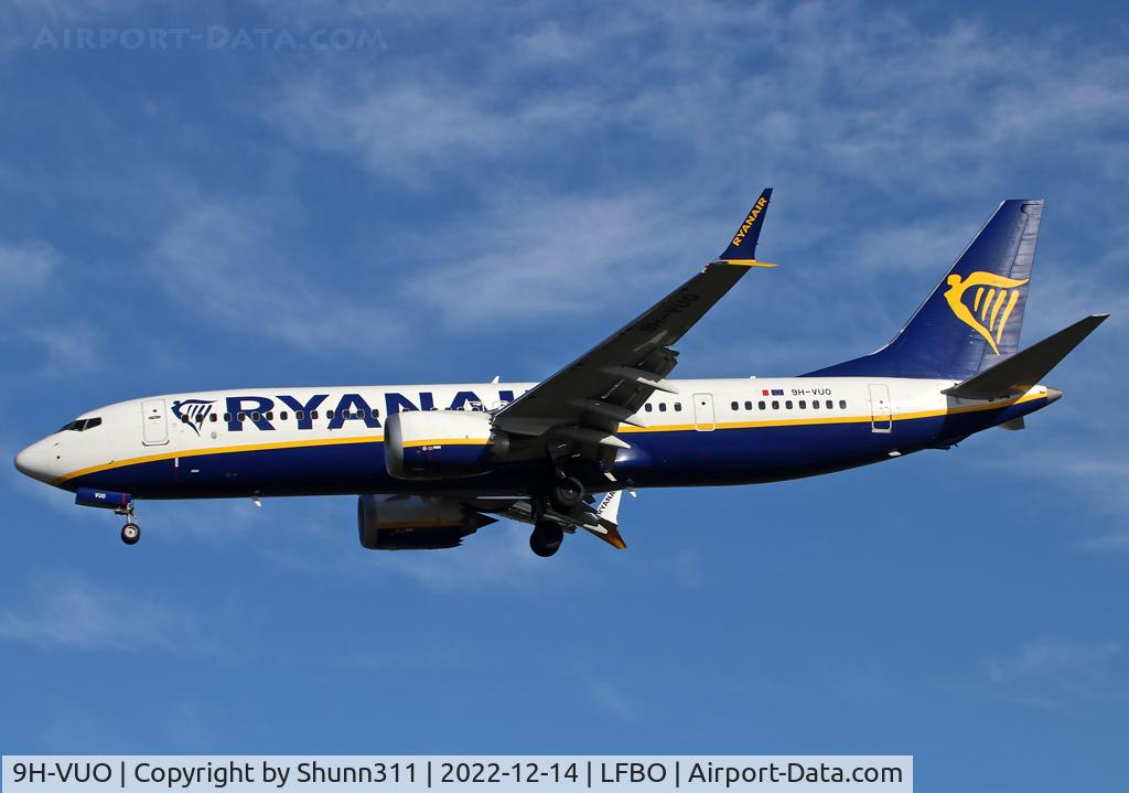 9H-VUO, 2021 Boeing 737-8-200 MAX C/N 65884, Landing rwy 32L