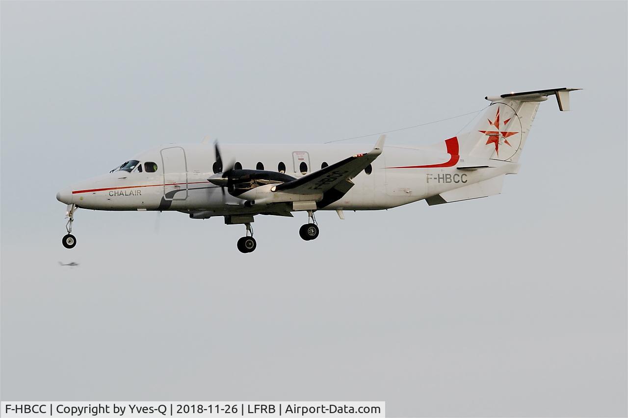 F-HBCC, 1999 Beech 1900D C/N UE-350, Beech 1900D, On final rwy 25L, Brest-Bretagne Airport (LFRB-BES)