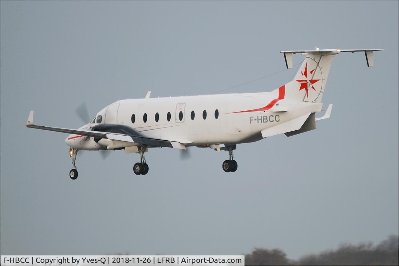 F-HBCC, 1999 Beech 1900D C/N UE-350, Beech 1900D, On final rwy 25L, Brest-Bretagne Airport (LFRB-BES)