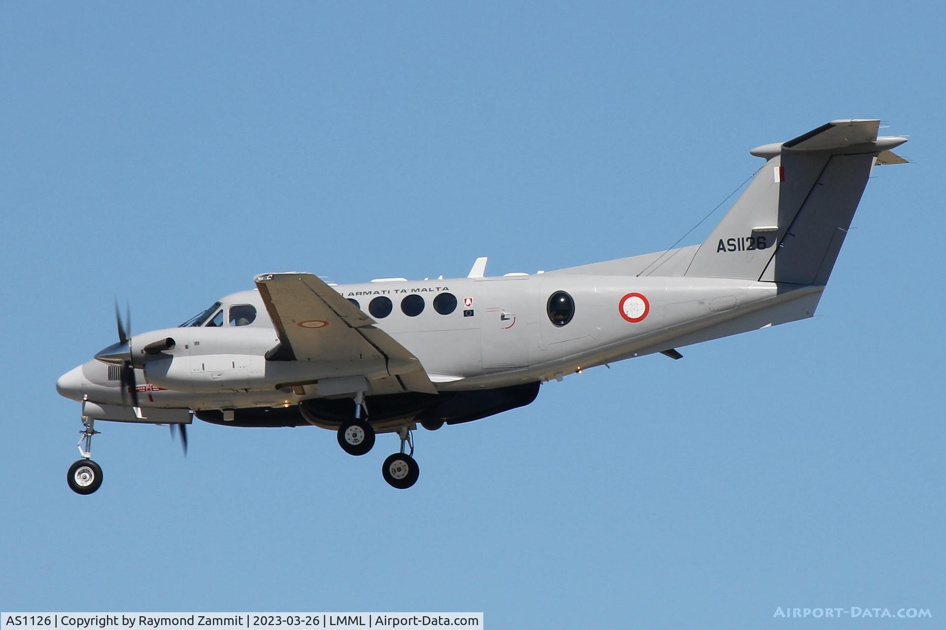 AS1126, 2010 Hawker Beechcraft B200 King Air C/N BB-2016, Hawker Beechcraft B200 King Air AS1126 Armed Forces of Malta