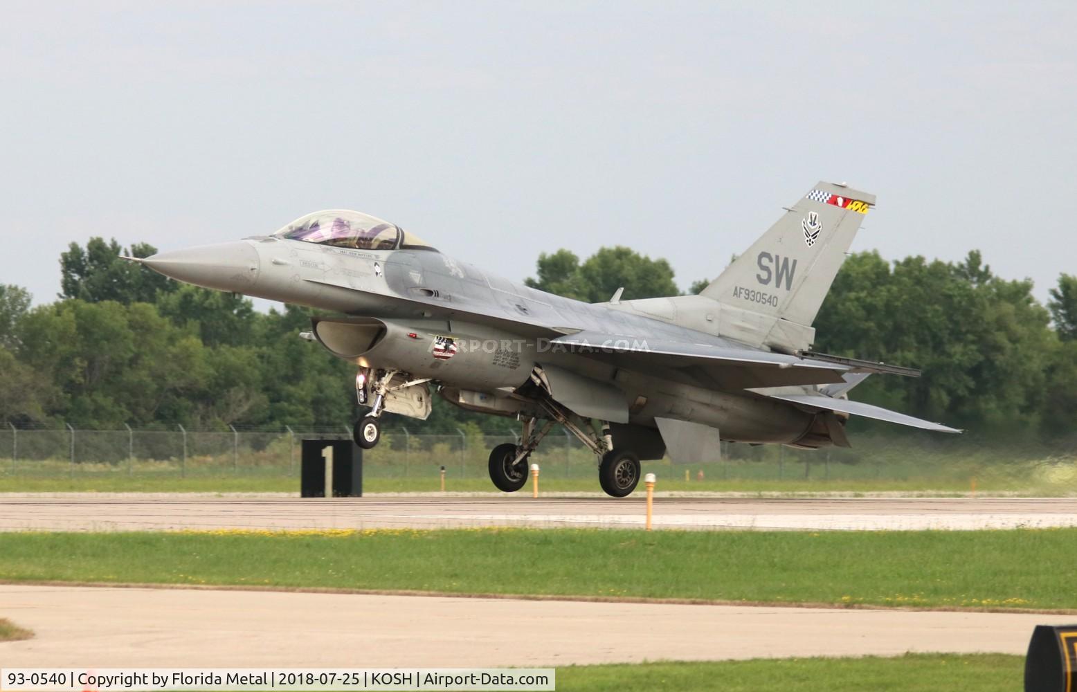 93-0540, 1993 Lockheed F-16C Fighting Falcon C/N CC-175, USAF F-16C zx