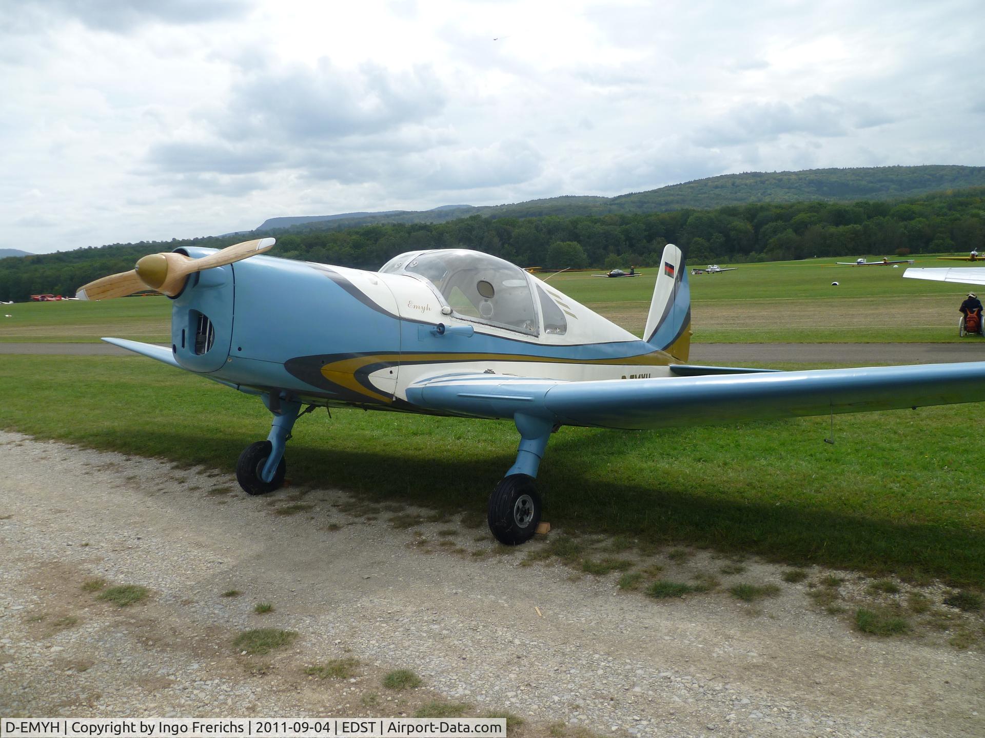 D-EMYH, 1949 Benes-Mraz M-1D Sokol C/N 350, Benes-Mraz D-EMYH at the 2011 oldtimer-meeting at the Hahnweide Airfield (EDST) near Kirchheim/Teck in Germany.