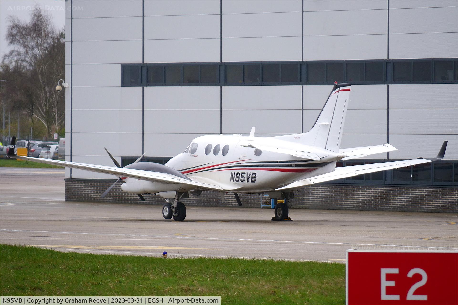 N95VB, 2013 Beechcraft C90GTI King Air C/N LJ-2091, Parked at Norwich.