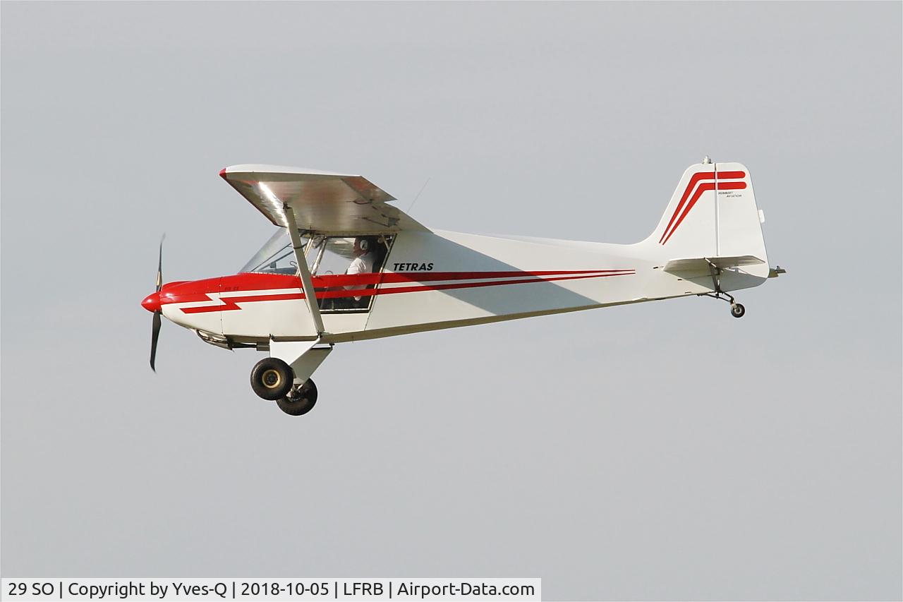 29 SO, Humbert Tétras 912BS C/N Not found 29 SO, Humbert Tétras 912 BS, Landing rwy 25R, Brest-Bretagne airport (LFRB-BES)