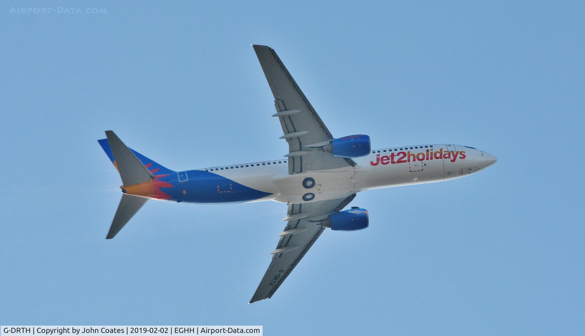 G-DRTH, 2006 Boeing 737-8BK C/N 33828, Departs in poor weather after paint to Jet 2