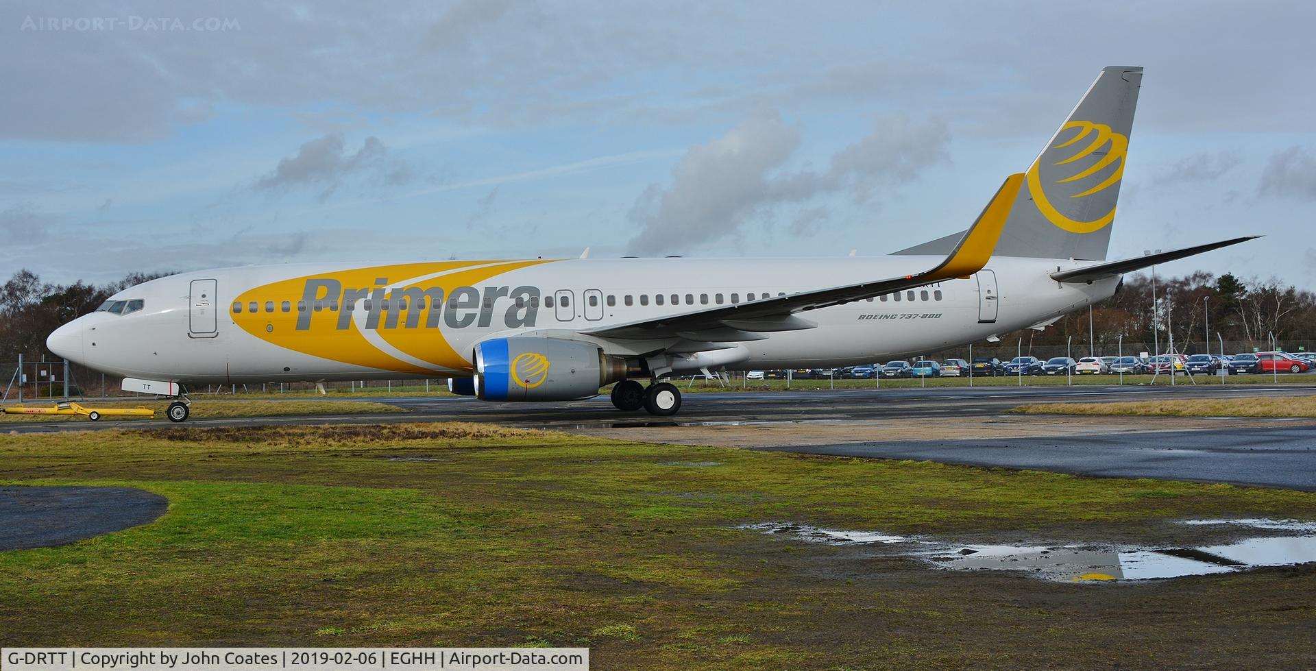 G-DRTT, 2007 Boeing 737-8Q8 C/N 30722, Taxiing to paintshop for repaint to Jet 2 livery. ex YL-PSB
