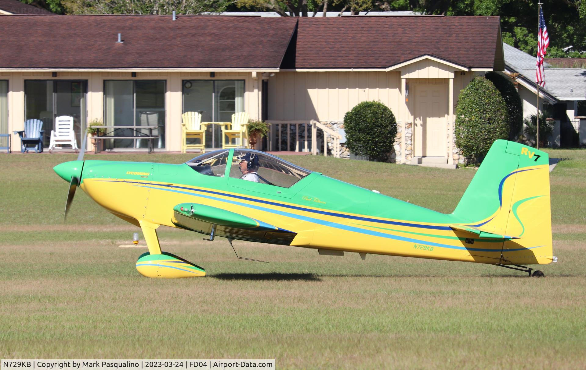 N729KB, 2007 Van's RV-7 C/N 72330, Vans RV-7