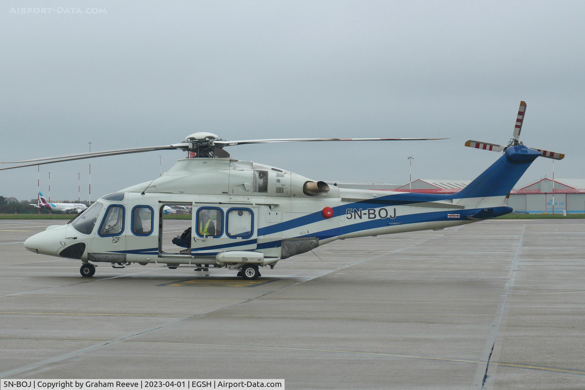 5N-BOJ, 2012 AgustaWestland AW-139 C/N 31385, Parked at Norwich.