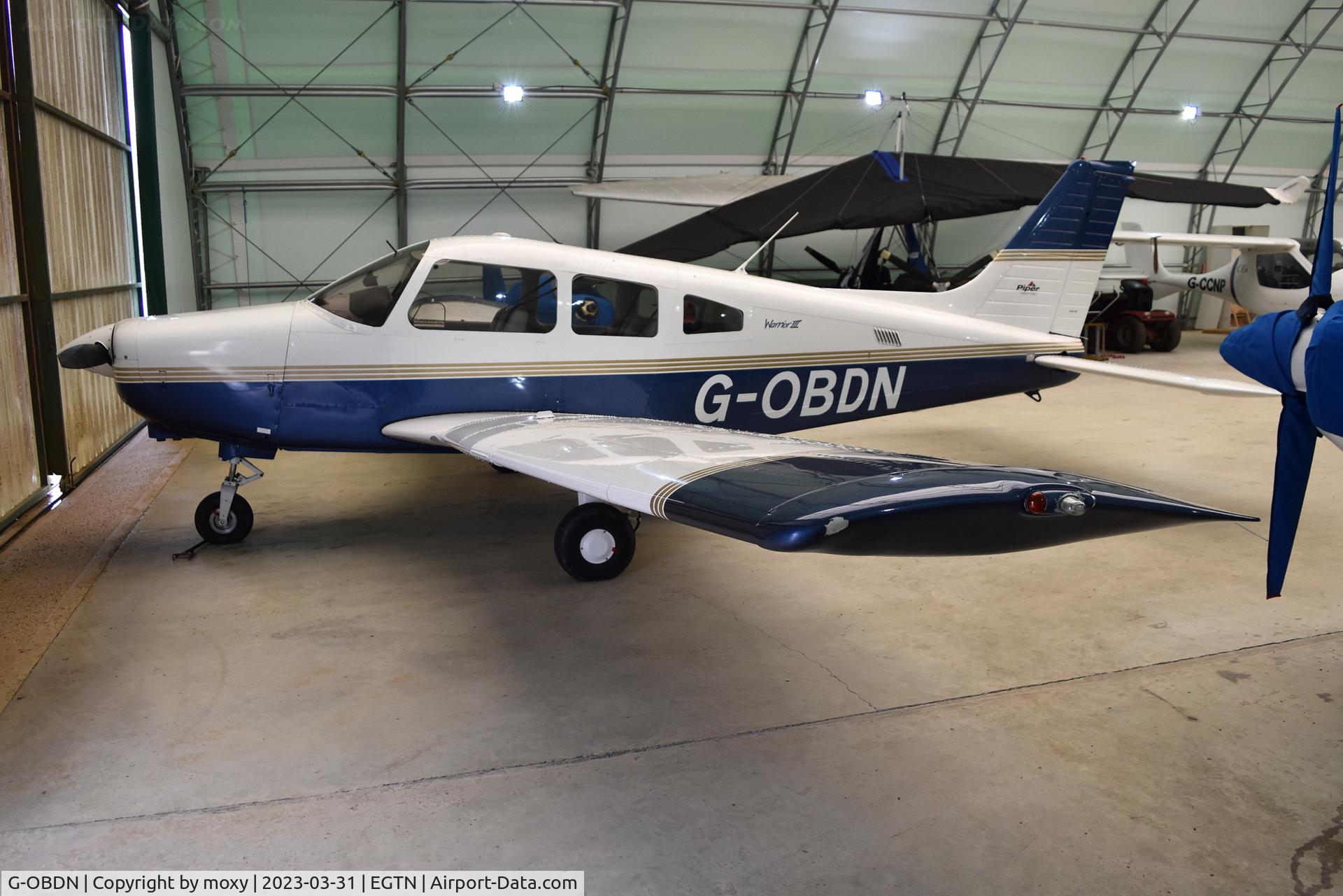 G-OBDN, 2003 Piper PA-28-161 C/N 2842177, Piper PA-28-161 Cherokee Warrior III at Enstone. Ex N53586