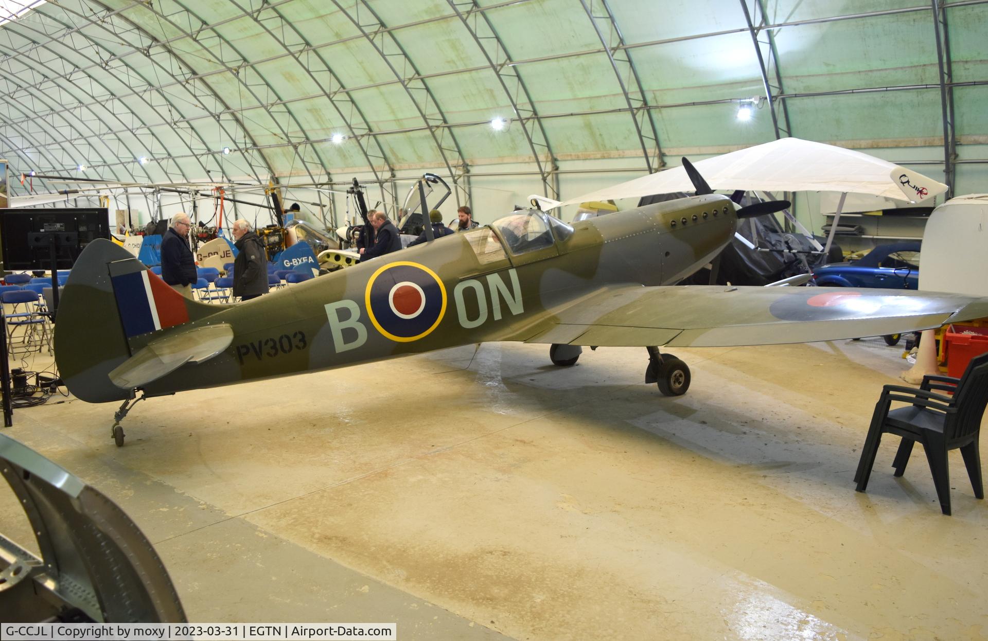 G-CCJL, 2007 Supermarine Aircraft Spitfire Mk.26 C/N PFA 324-14053, Supermarine Aircraft Spitfire Mk.26 at Enstone. Marked as PV303