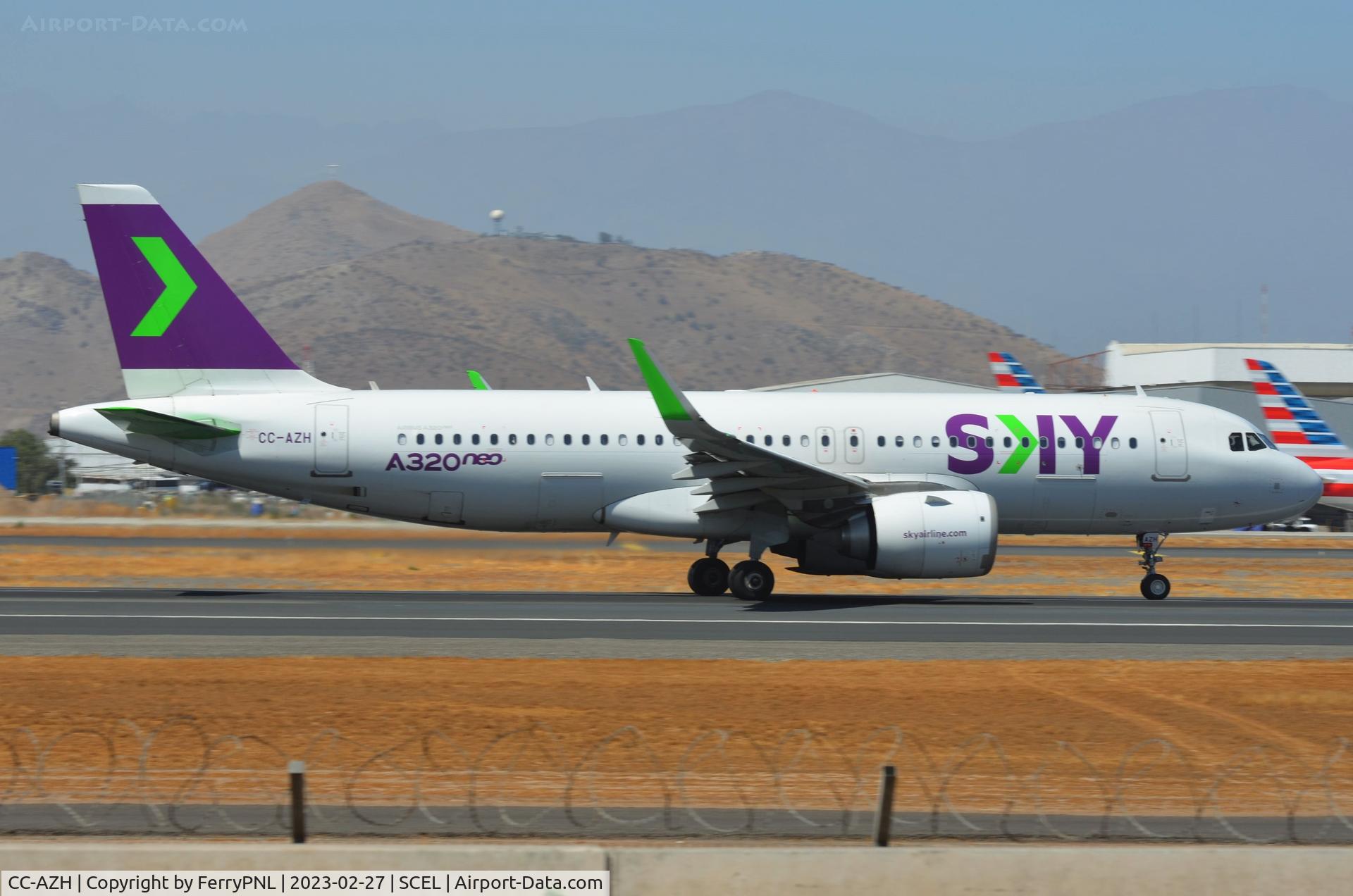 CC-AZH, 2018 Airbus A320-251N C/N 8691, Sky A320N on the runway in SCL