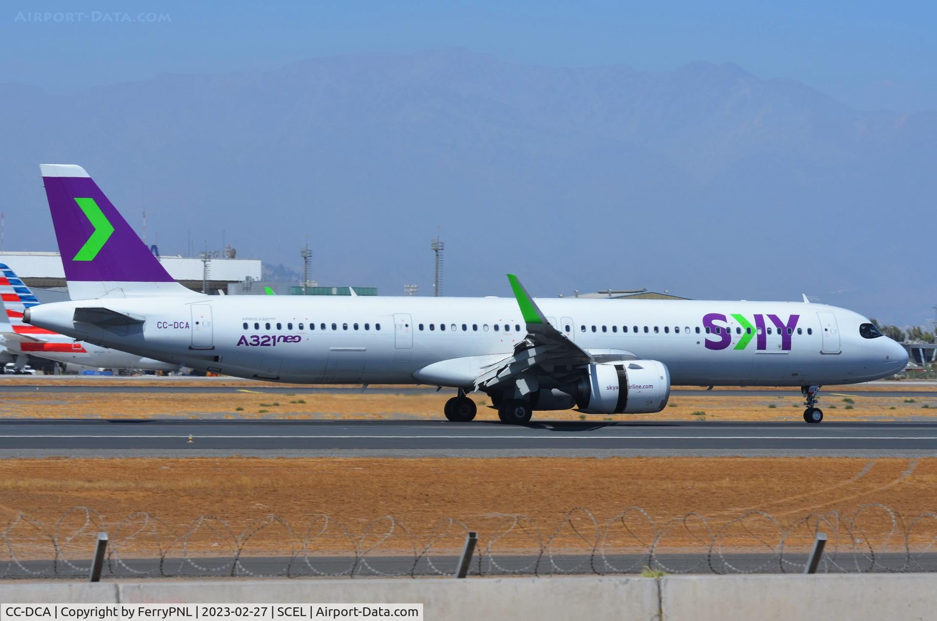 CC-DCA, 2021 Airbus A321-251NX C/N 10532, Sky A321N landing in SCL