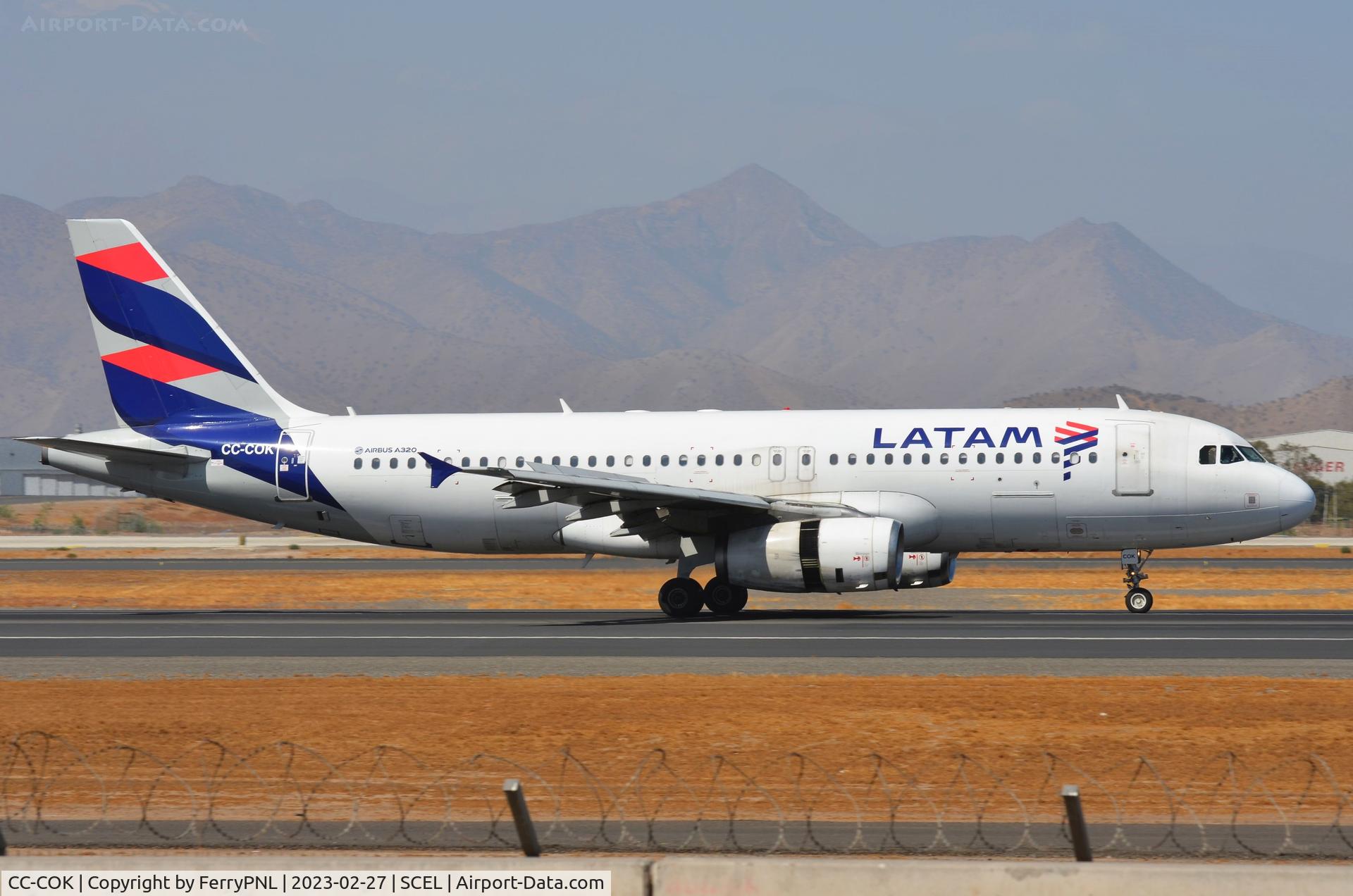 CC-COK, 2001 Airbus A320-233 C/N 1548, Latam A320 landing