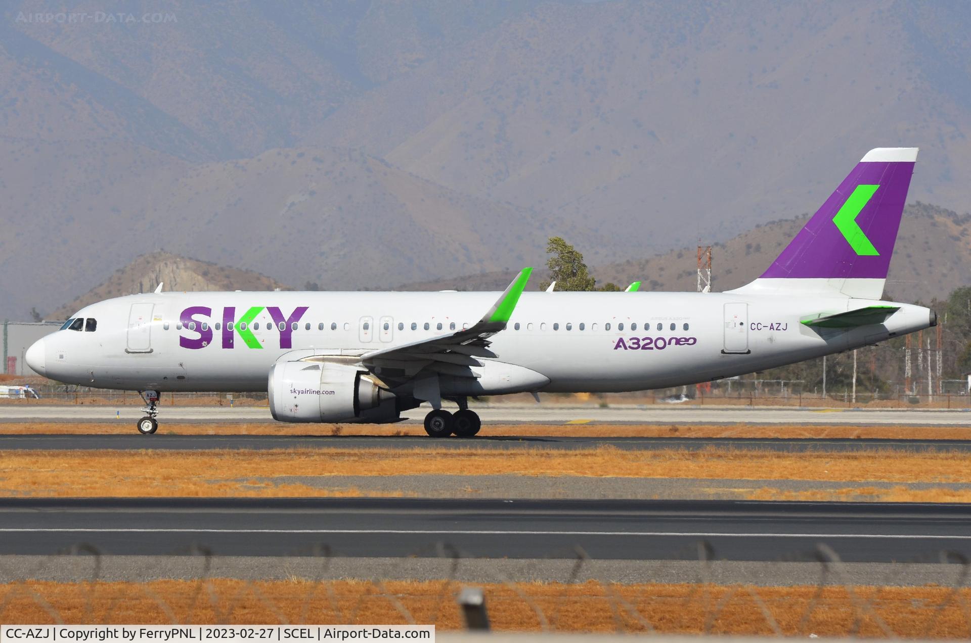 CC-AZJ, 2019 Airbus A320-251N C/N 8731, Sky A320N taxying for departure