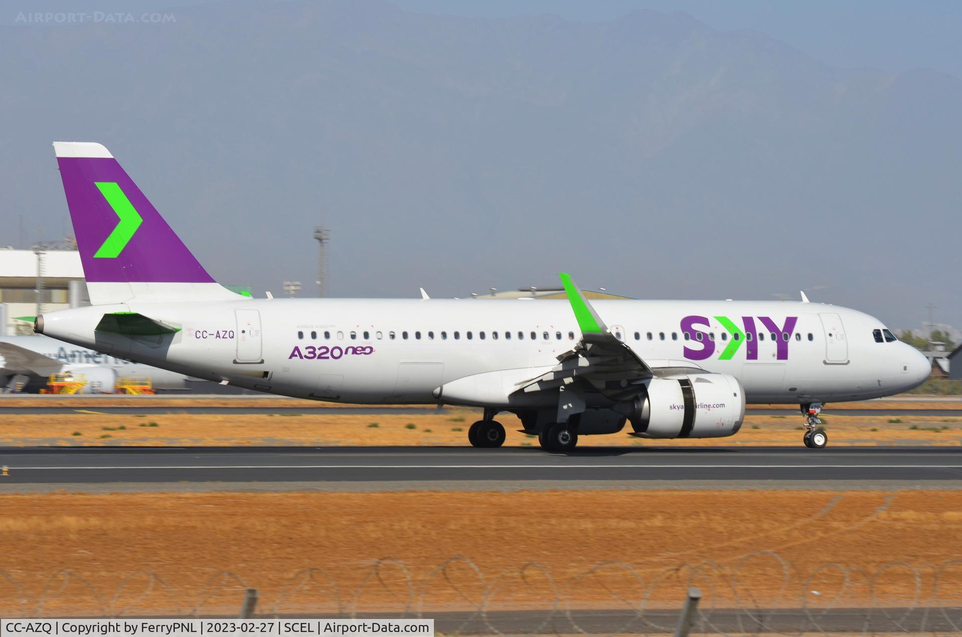 CC-AZQ, 2019 Airbus A320-251N C/N 9378, Sky Airline A320N landing