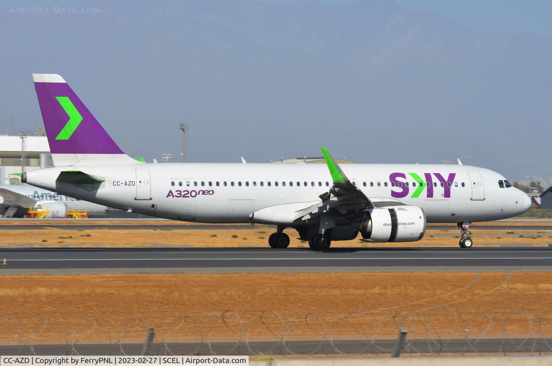CC-AZD, 2018 Airbus A320-251N C/N 8523, Sky A3220N landing
