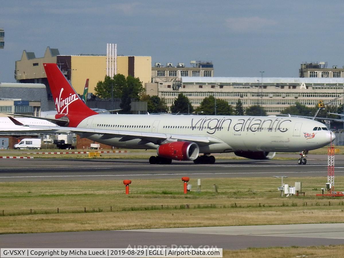G-VSXY, 2010 Airbus A330-343X C/N 1195, At Heathrow