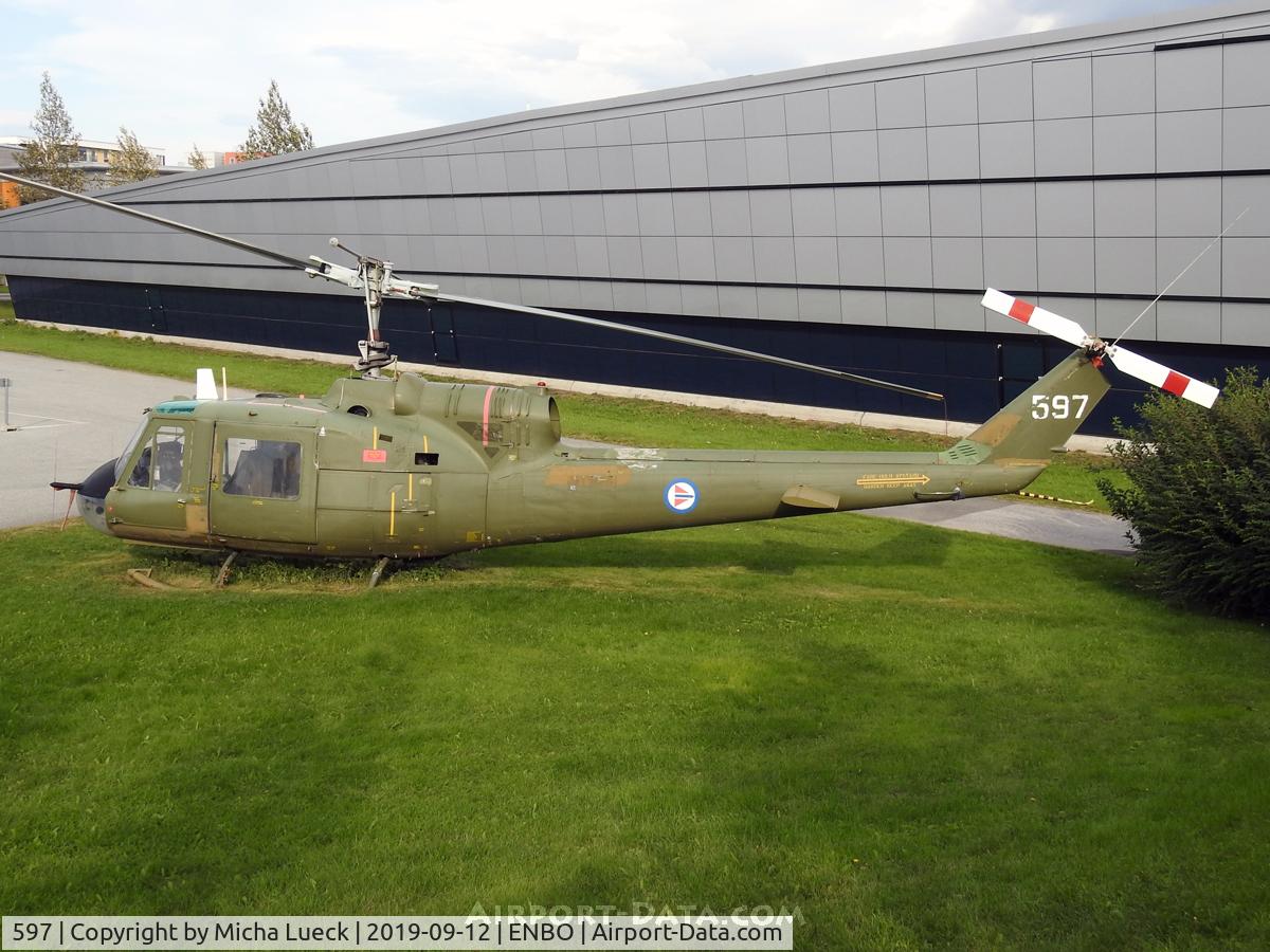 597, 1960 Bell UH-1B Iroquois C/N 243, At the National Norwegian Aviation Museum