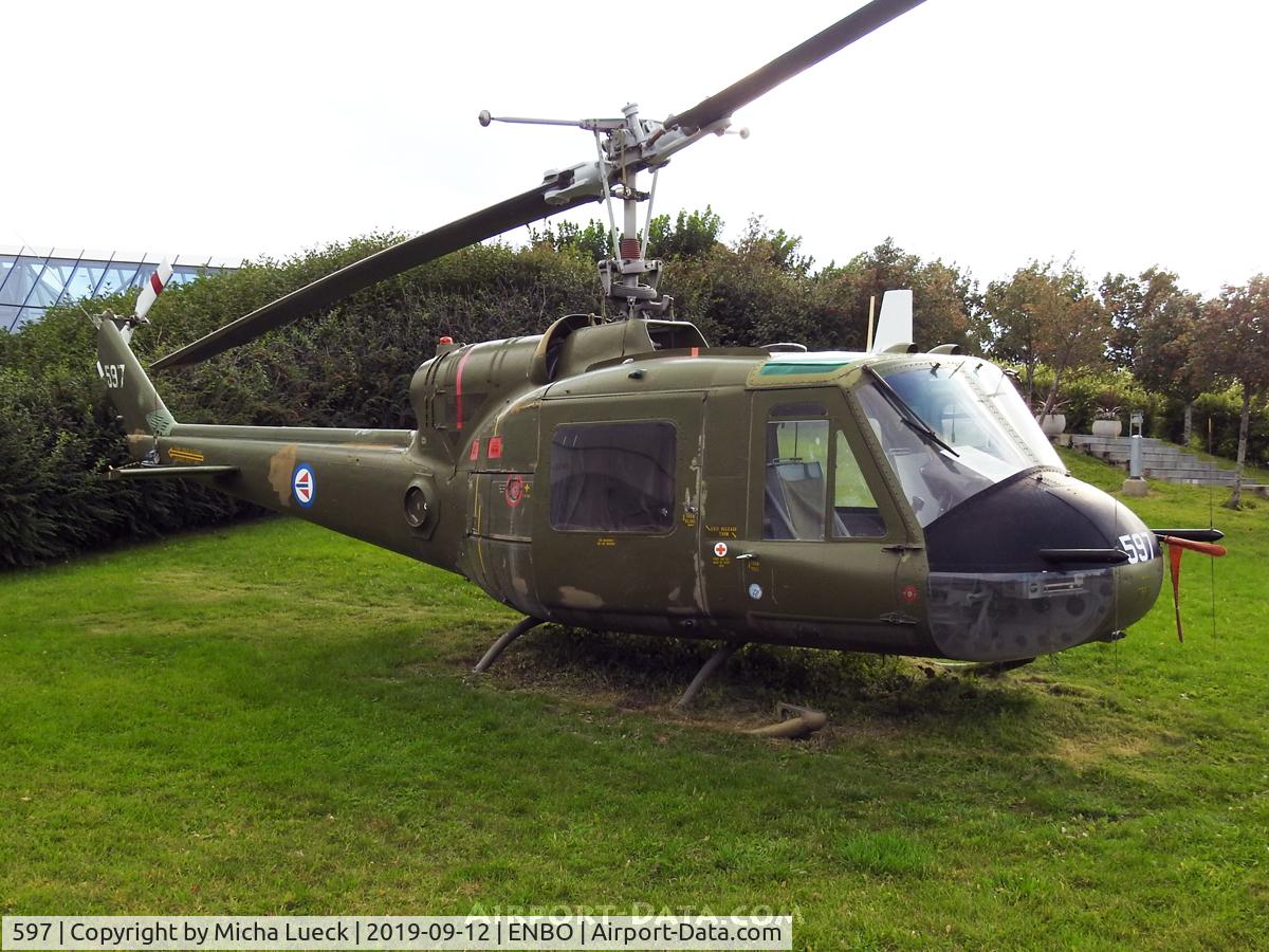 597, 1960 Bell UH-1B Iroquois C/N 243, At the National Norwegian Aviation Museum