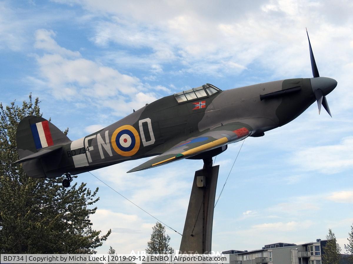 BD734, Hawker Hurricane Mk. IIB (replica) C/N 0000, At the National Norwegian Aviation Museum