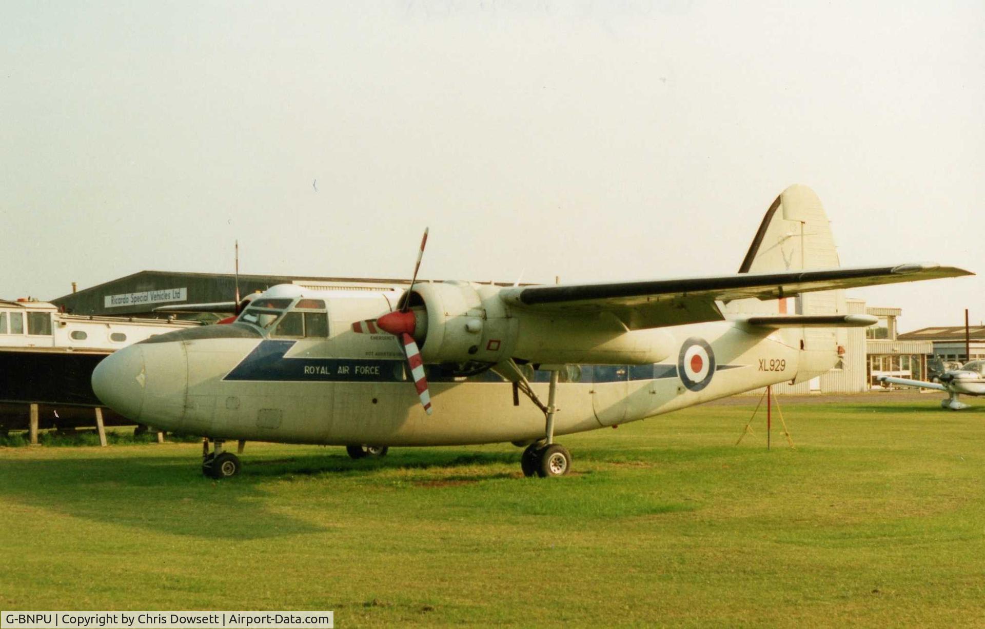 G-BNPU, 1956 Hunting Percival P-66 Pembroke C1 C/N K66/087, Shoreham around 1995