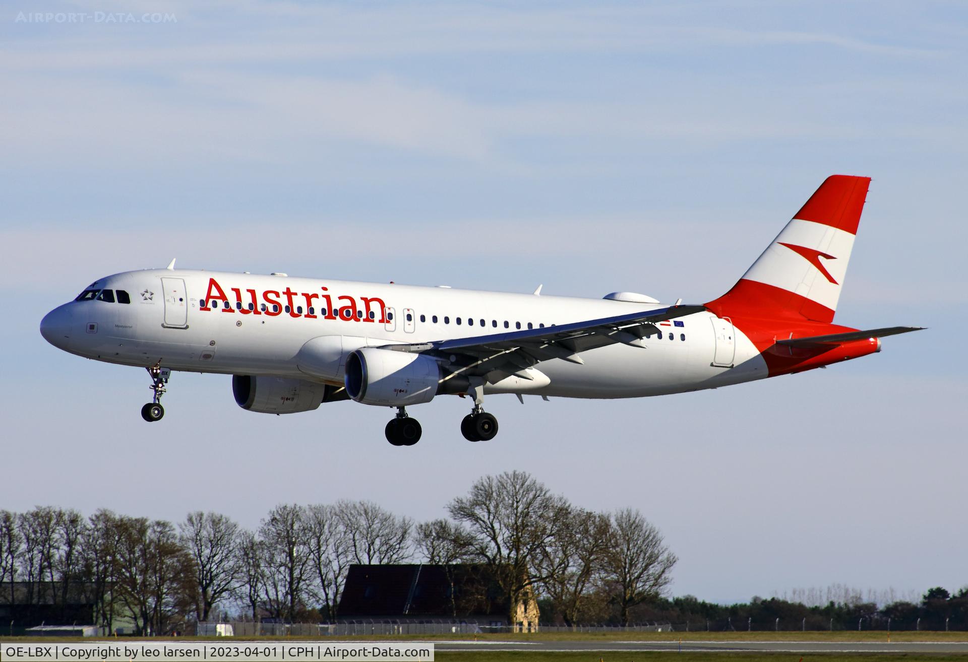 OE-LBX, 2002 Airbus A320-214 C/N 1735, Copenhagen 1.4.2023