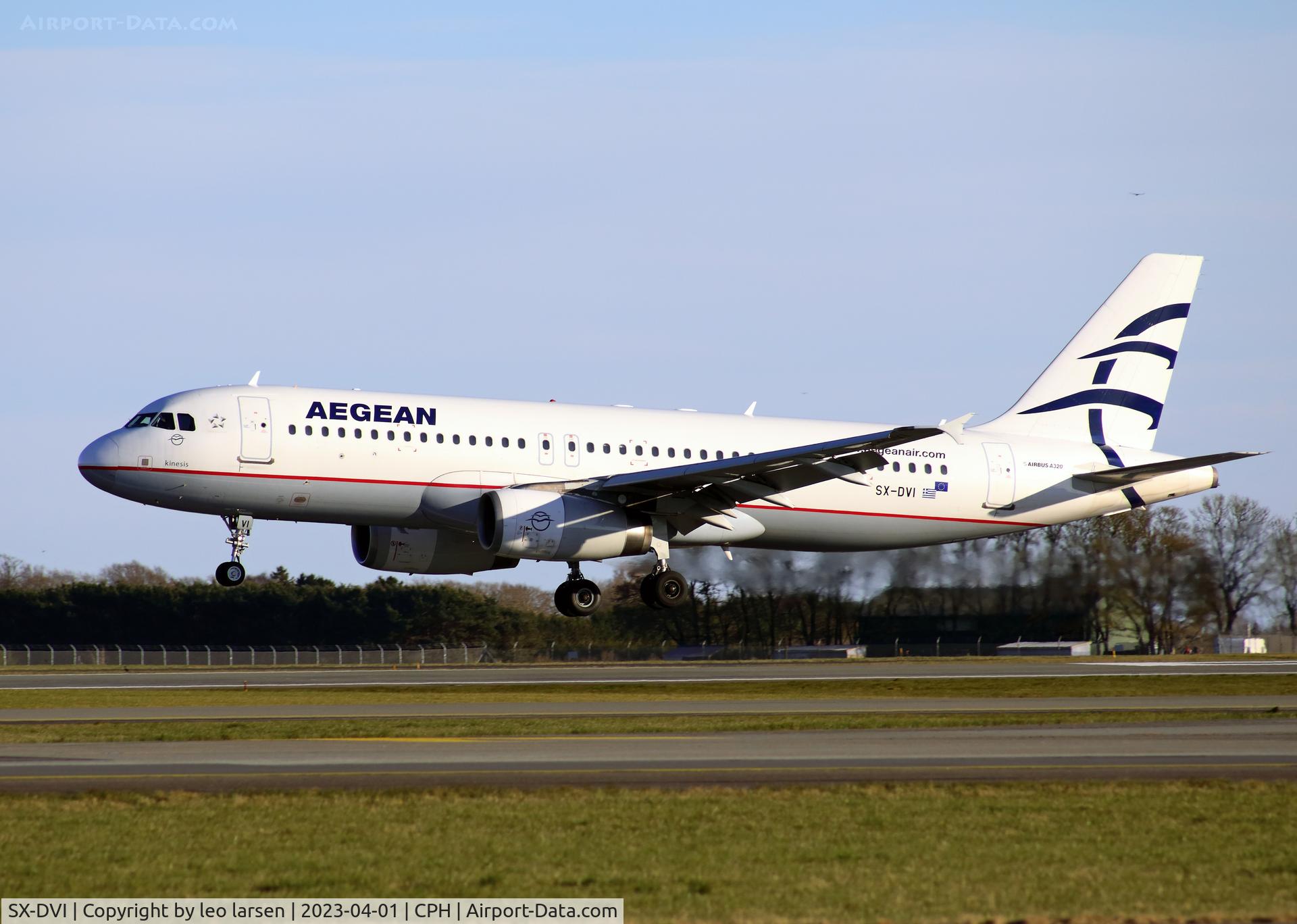 SX-DVI, 2007 Airbus A320-232 C/N 3074, Copenhagen 1.4.2023