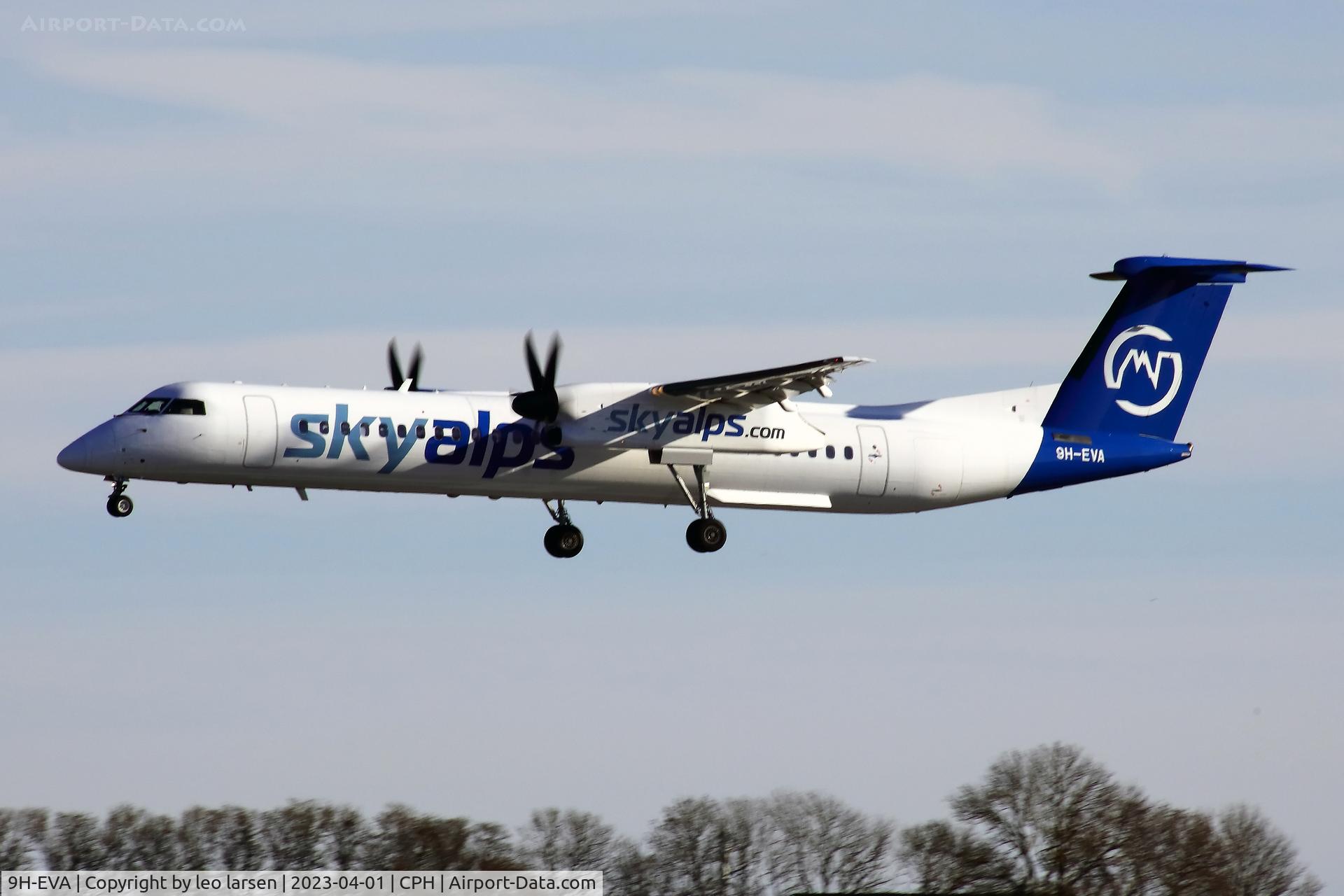 9H-EVA, 2009 De Havilland Canada DHC-8-402Q Dash 8 C/N 4237, Copenhagen 1.4.2023