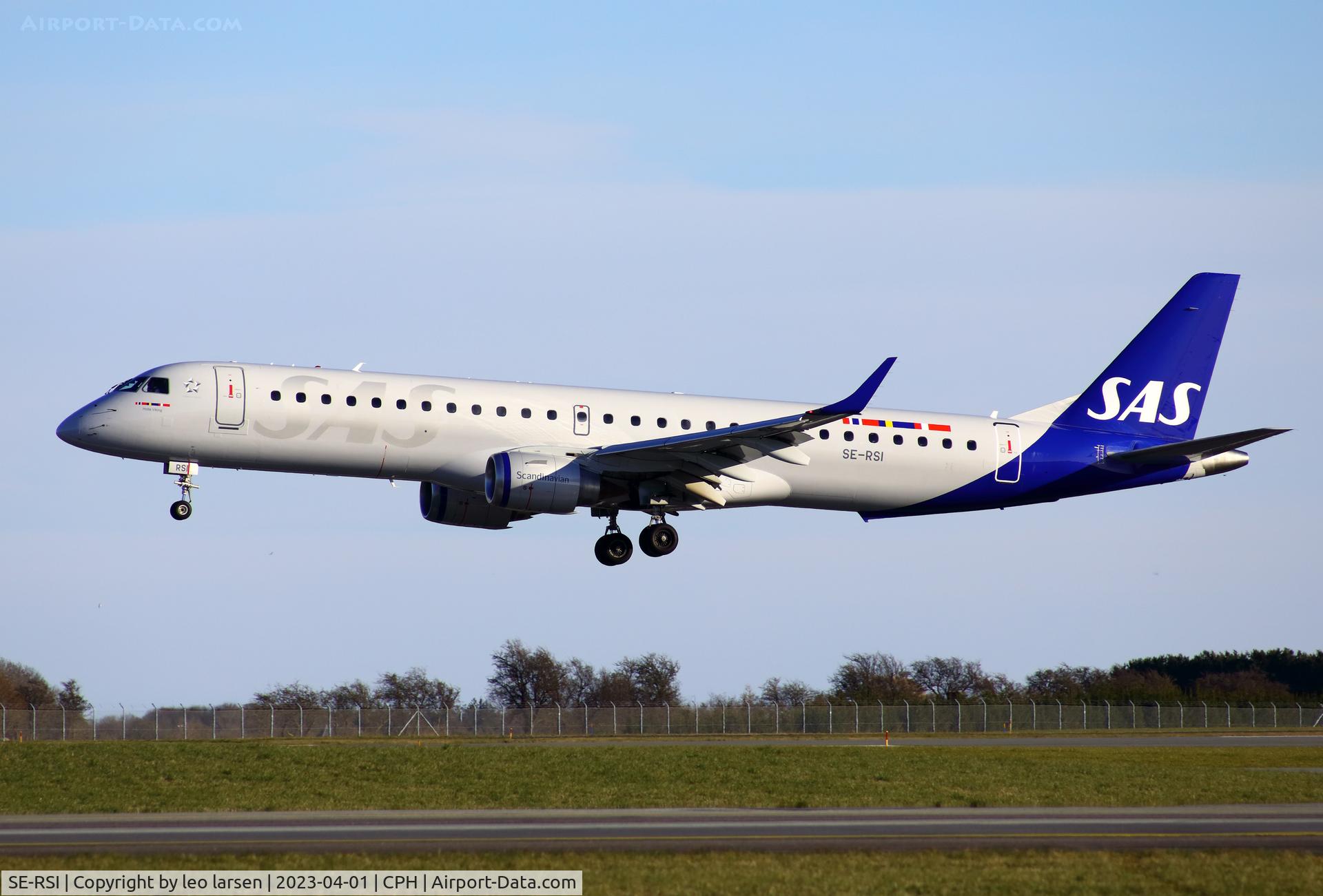 SE-RSI, 2007 Embraer 195LR (ERJ-190-200LR) C/N 19000104, Copenhagen 1.4.2023