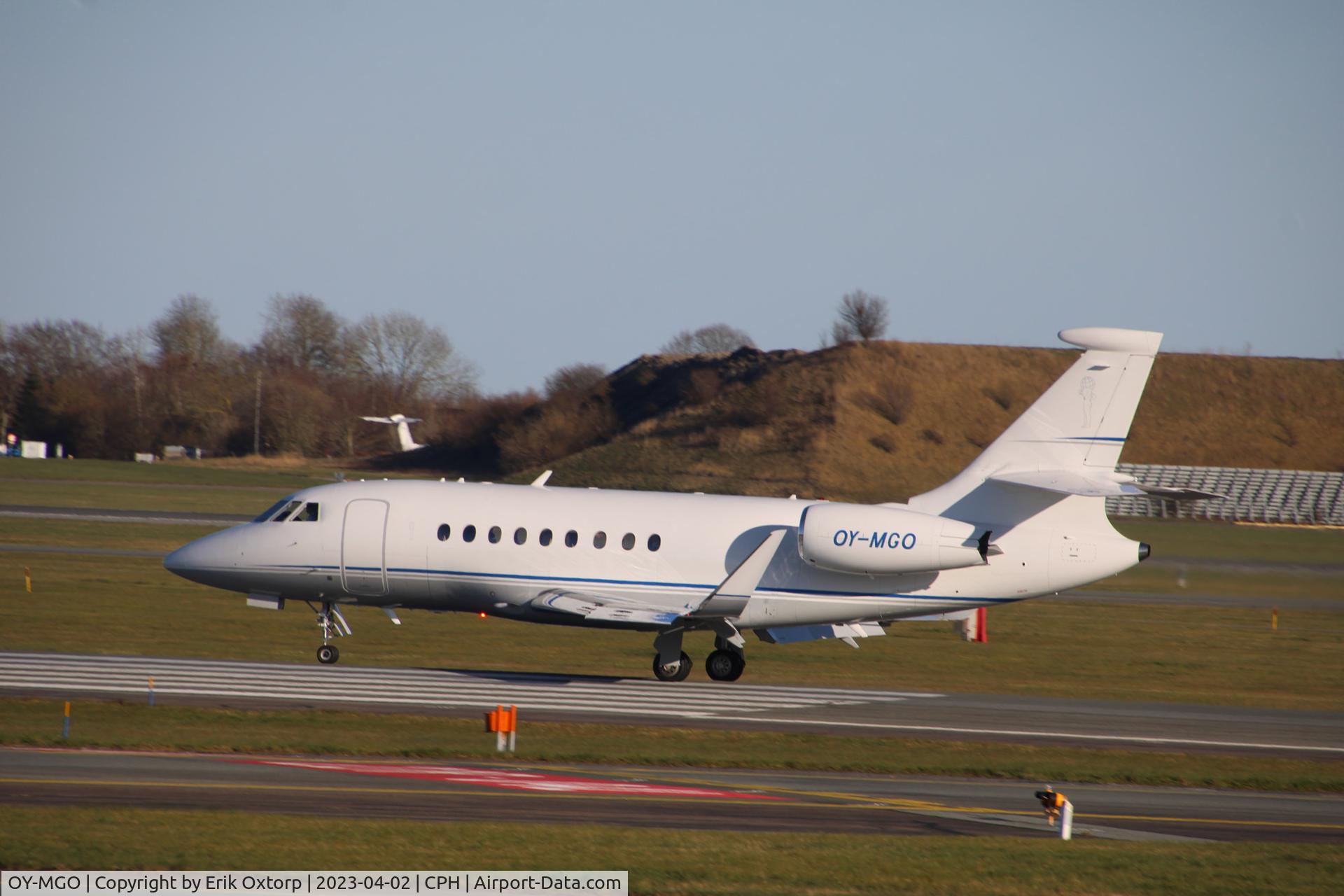 OY-MGO, 2022 Dassault Falcon 2000S C/N 394, OY-MGO landed rw 04L