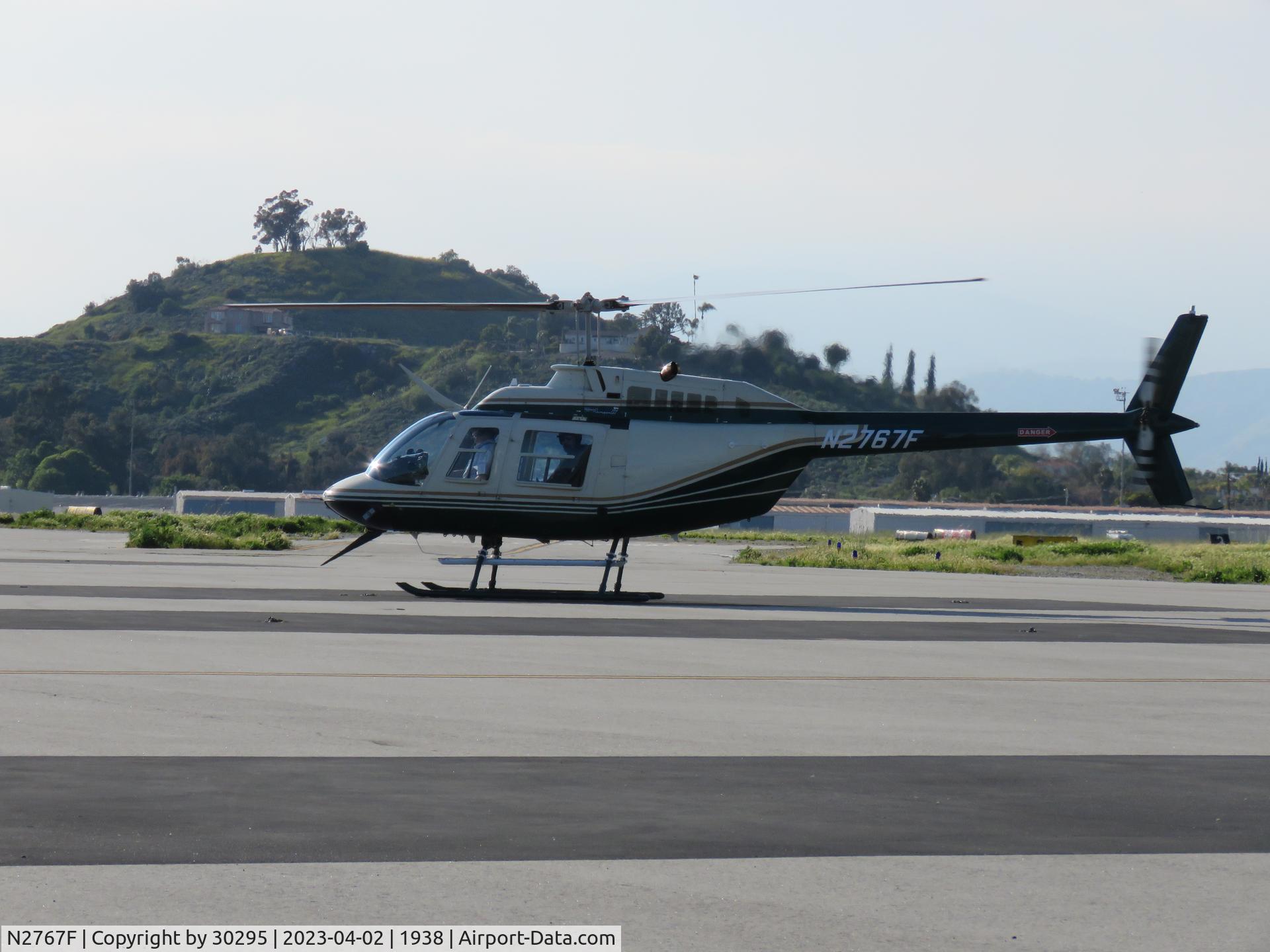 N2767F, 1979 Bell 206B JetRanger III C/N 2767, Getting ready to go