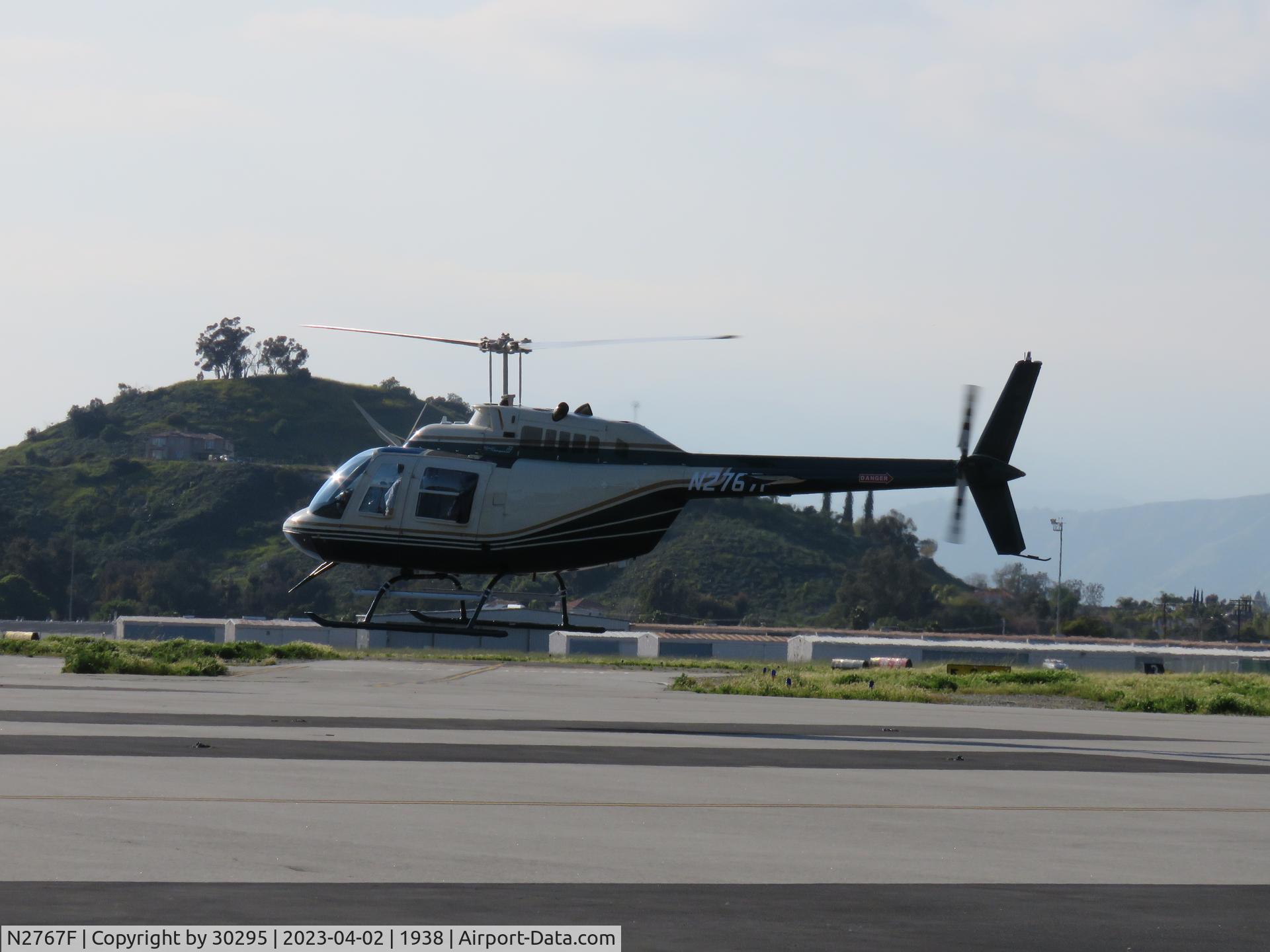 N2767F, 1979 Bell 206B JetRanger III C/N 2767, Lifting off