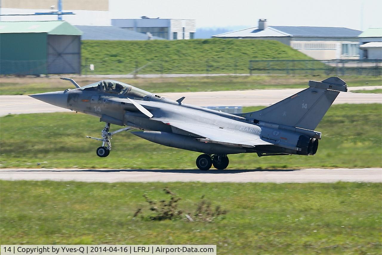 14, Dassault Rafale M C/N 14, Dassault Rafale M, Touchdown rwy 08, Landivisiau naval air base  (LFRJ)