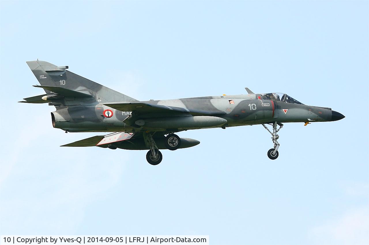 10, Dassault Super Etendard C/N 10, Dassault Super Etendard SEM, On final rwy 08, Landivisiau naval air base  (LFRJ)