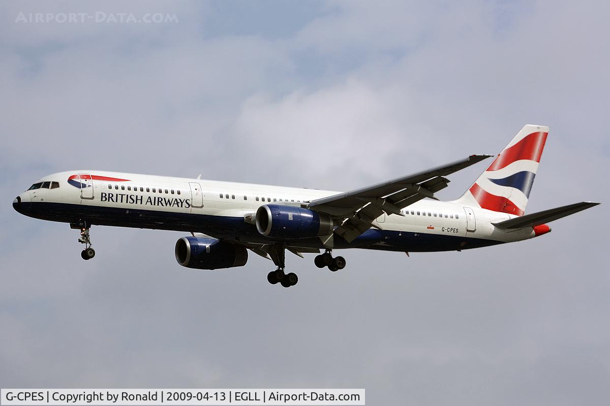 G-CPES, 1998 Boeing 757-236 C/N 29114, at lhr
