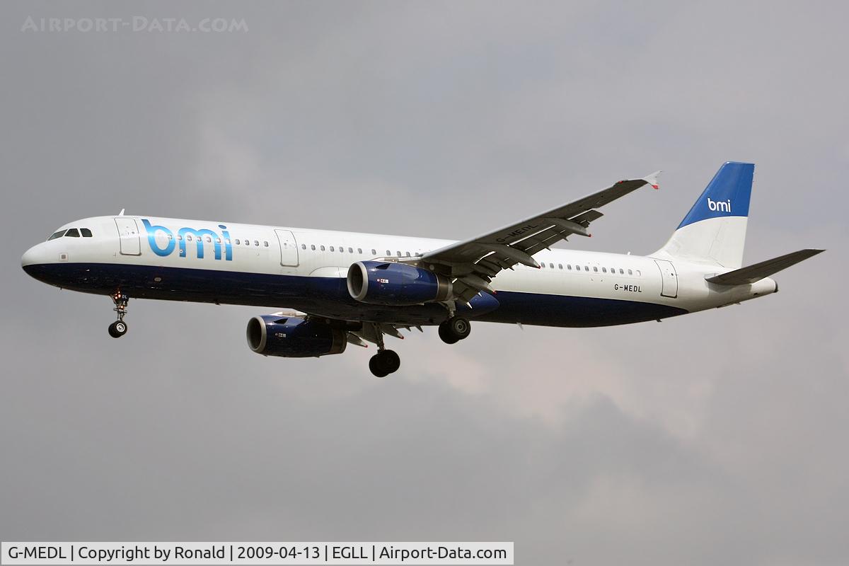 G-MEDL, 2006 Airbus A321-231 C/N 2653, at lhr
