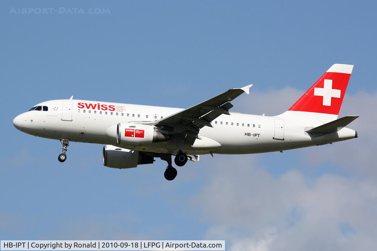 HB-IPT, 1997 Airbus A319-112 C/N 727, at cdg
