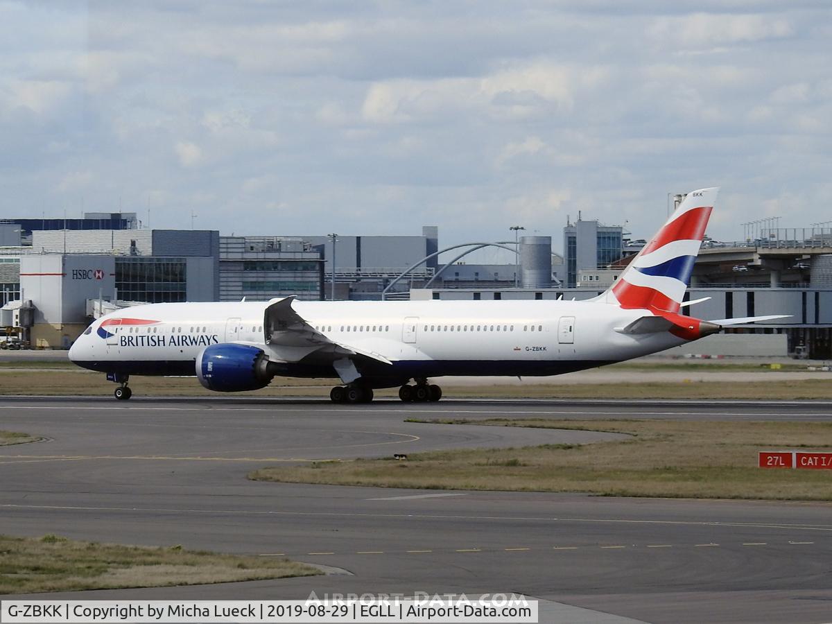 G-ZBKK, 2016 Boeing 787-9 Dreamliner C/N 38627, At Heathrow