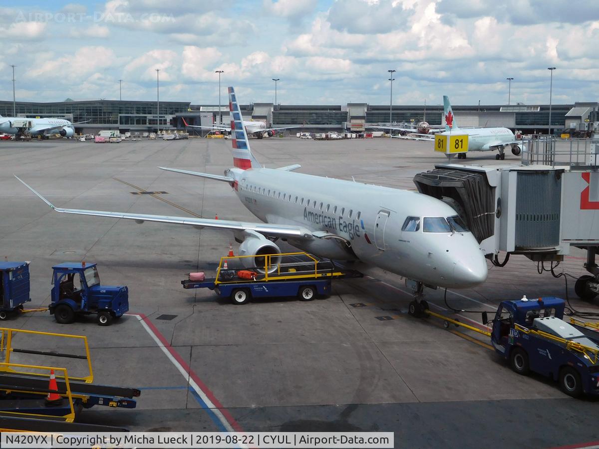 N420YX, 2014 Embraer 175LR (ERJ-170-200LR) C/N 17000385, At Montreal