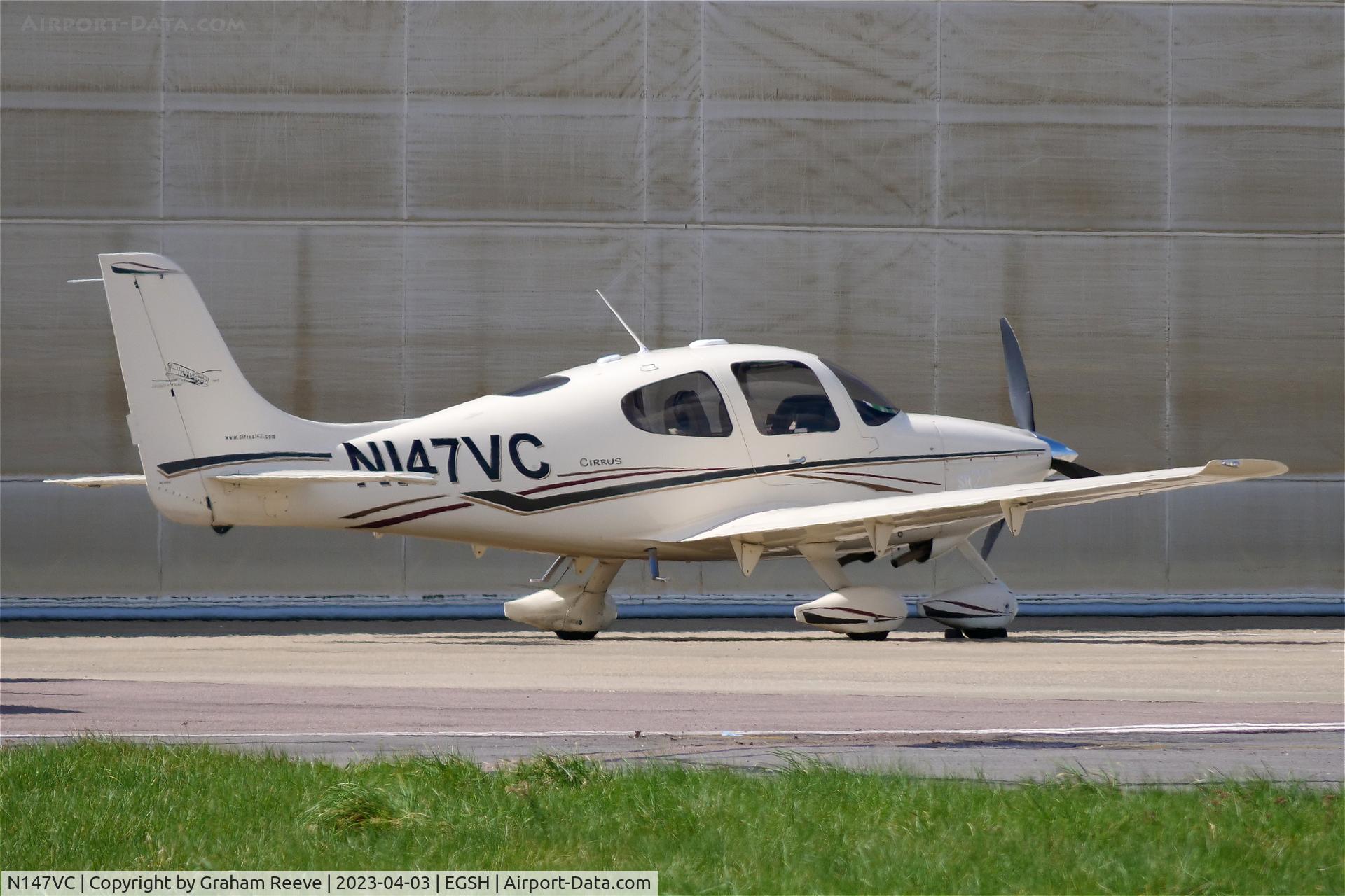 N147VC, 2003 Cirrus SR22 C/N 0689, Parked at Norwich.