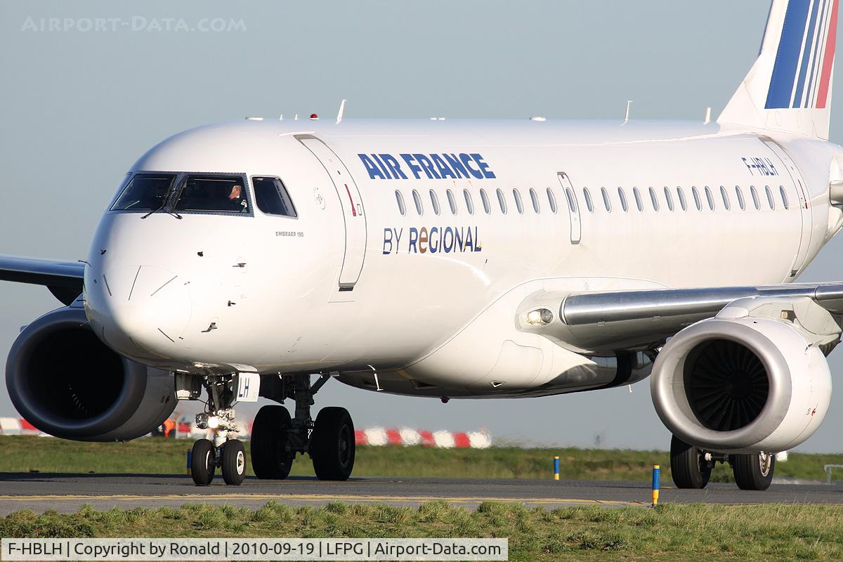 F-HBLH, 2009 Embraer 190LR (ERJ-190-100LR) C/N 19000266, at cdg