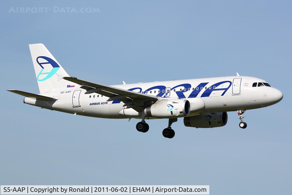 S5-AAP, 2010 Airbus A319-132 C/N 4282, at spl