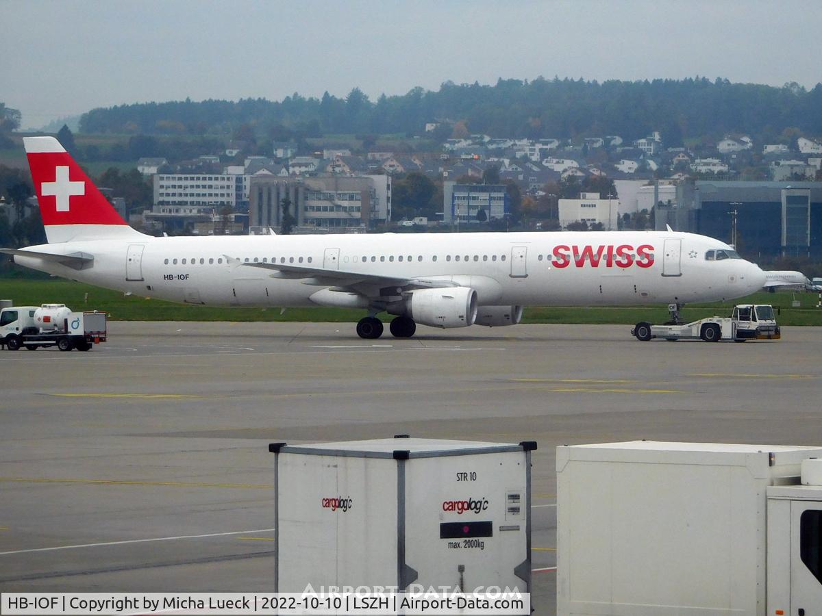 HB-IOF, 1995 Airbus A321-111 C/N 541, At Zurich